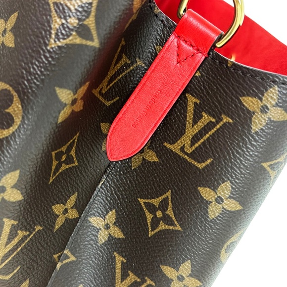 Louis Vuitton Brown Monogram Red Neonoe Bukcet Bag Shoulder Tote - Picture 13 of 13